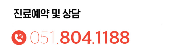 진료예약 및 상담 051.804.1188